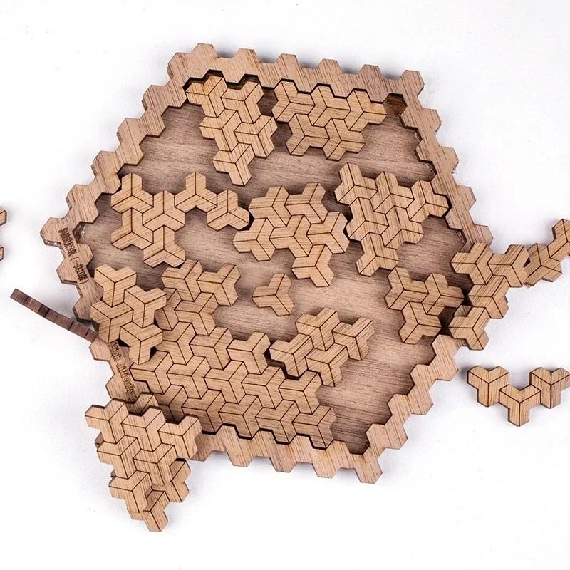 Impossible Wooden Puzzle for Adults 3D Brain Teaser Game