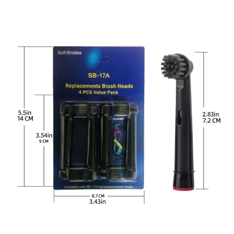 Electric Toothbrush Replacement Brush Heads Basic Cleaning Nozzle Compatible with D100 D25 D30 D32