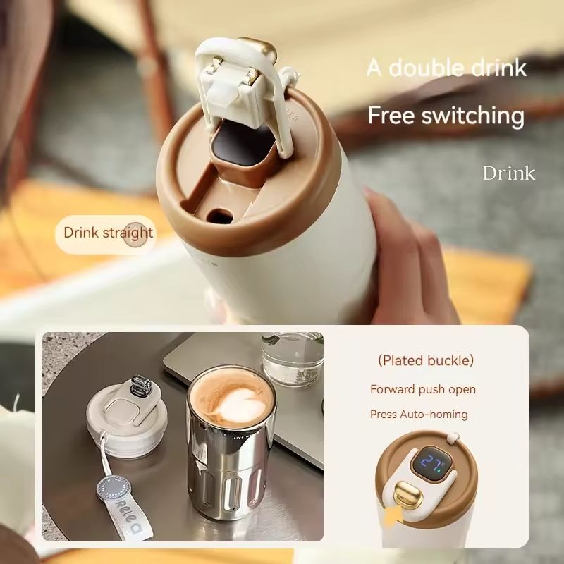 LED Temperature Display Stainless Steel Thermo Water Bottle for Hot and Cold Drinks