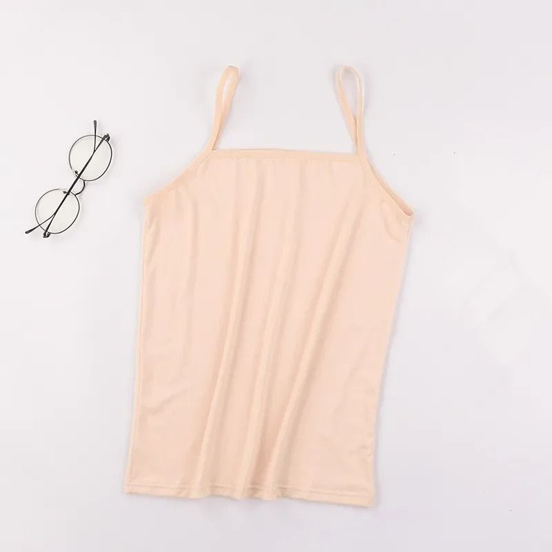 Women Slim Fit Camisole Crop Top Stretch Tank Vest Summer Layering Basic