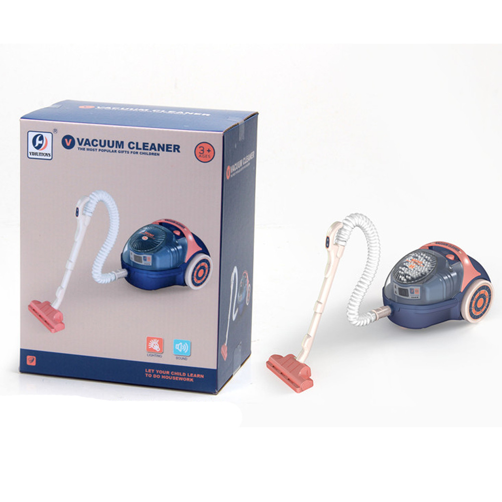 Electric Vacuum Cleaner, Household Juicer Dispenser, Pretend Kitchen Play Toys, Water Sweeper, Washing Machine with Ligh