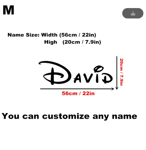 Personalized Name Wall Sticker Custom Kids Room & Nursery Vinyl Decal
