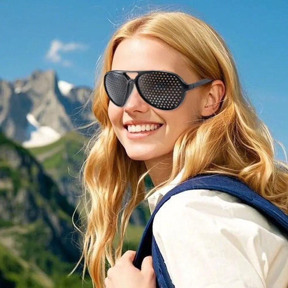 Unisex Pin-Hole Vision Care Exercise Glasses