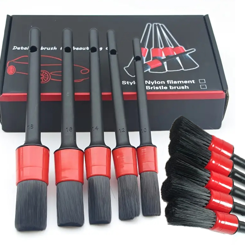 Premium Car Detailing Brush Set for Interior and Exterior Cleaning  Wheel, Dashboard & Air Outlet Brushes