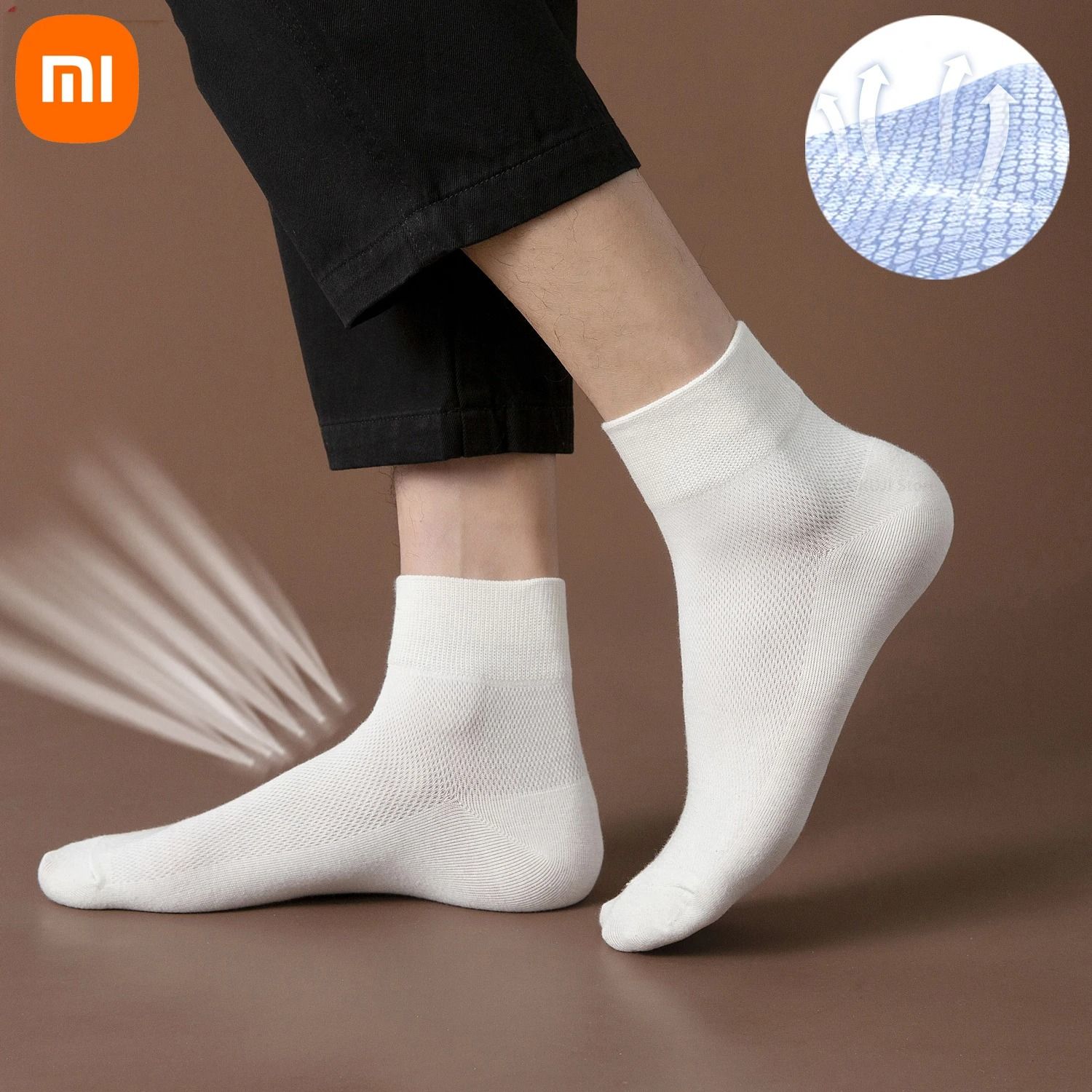 Mens Cotton Socks Pack Soft Breathable Business Dress Socks