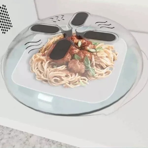 Hover Cover Magnetic Microwave Anti Splatter Cover Plate Guard Lid With Steam Vent