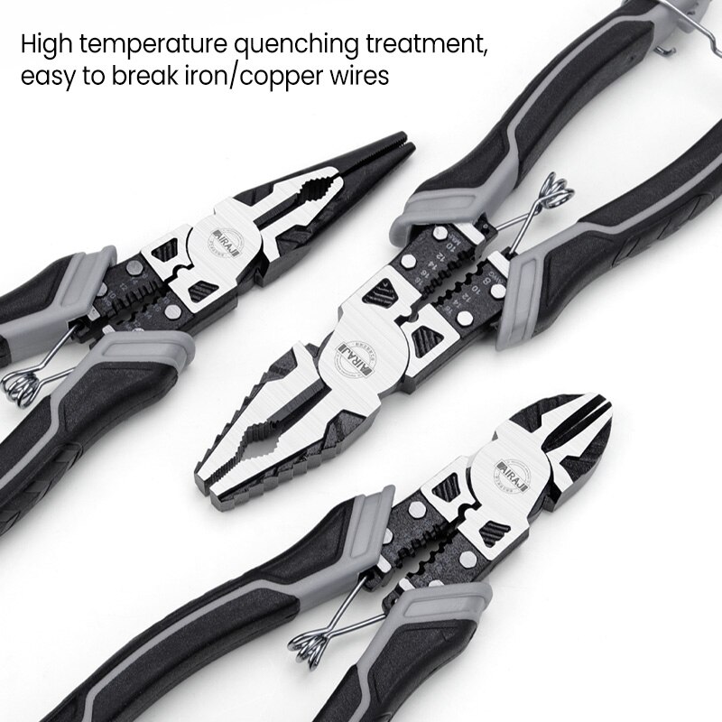 Multifunctional Universal Diagonal Pliers, Hardware Wire Cutters, Professional Electrician Tools, Anti Slip, Repair Tool