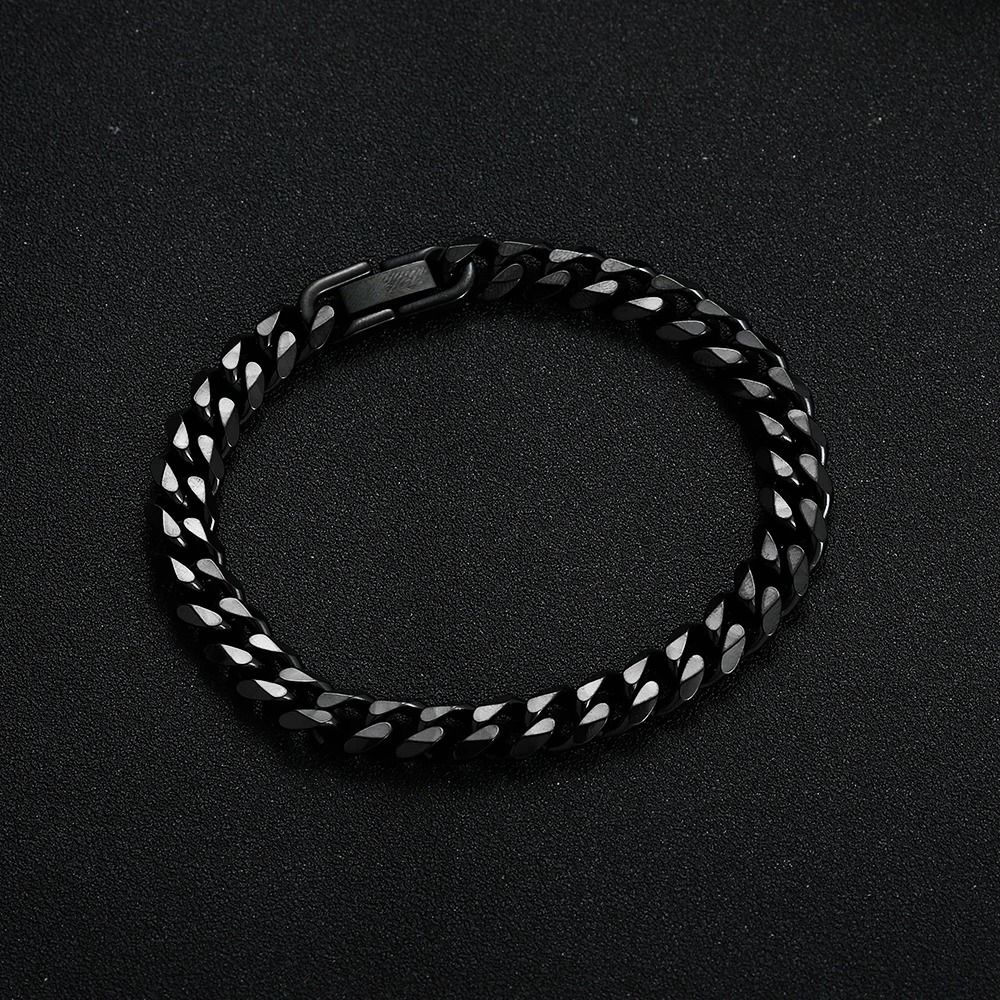 Titanium Steel Cuban Chain Bracelet 8mm