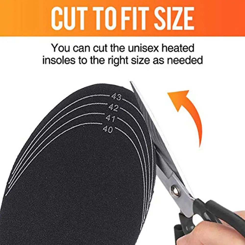 USB Heated Shoe Insoles - Washable Thermal Foot Warmers