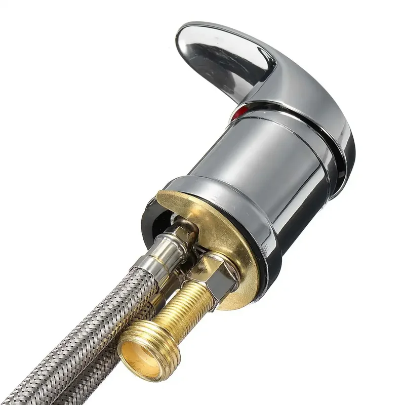 Salon Shampoo Bowl Faucet Set with Spray Hose Hot Cold Mixer Replacement Kit