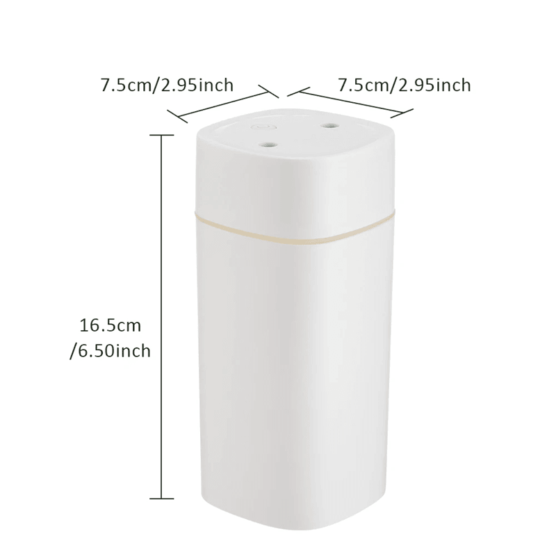 GlowMist 600ML USB Cool Mist Humidifier & Essential Oil Diffuser with Night Light
