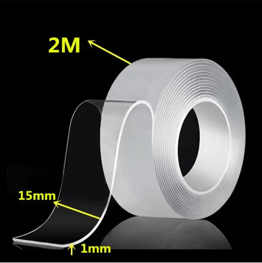 Reusable Nano Tape Double Sided Adhesive 1 to 5M Transparent Waterproof and Cleanable Mounting Tape