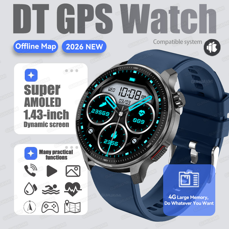 GPS Smartwatch with Offline Maps Waterproof Fitness Tracking Watch