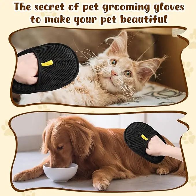 Reusable Pet Hair Removal Glove Brush