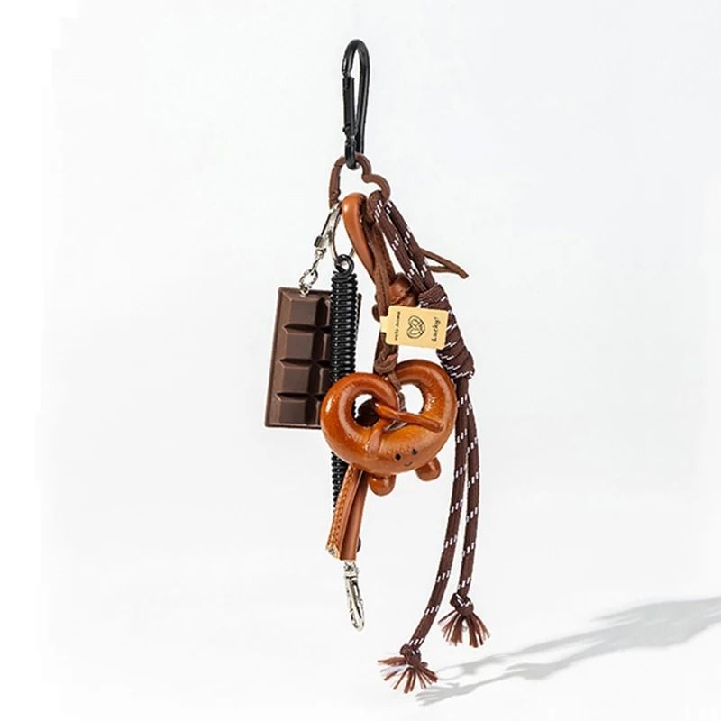 Braided Rope Bag Pendant Keychain Cute Decorative Charm