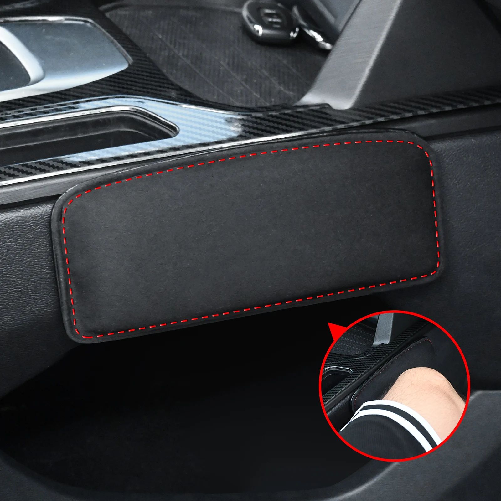ErgoDrive Memory Foam Car Knee Pad – Suede Comfort Car Interior Knee Cushion with Thigh Support