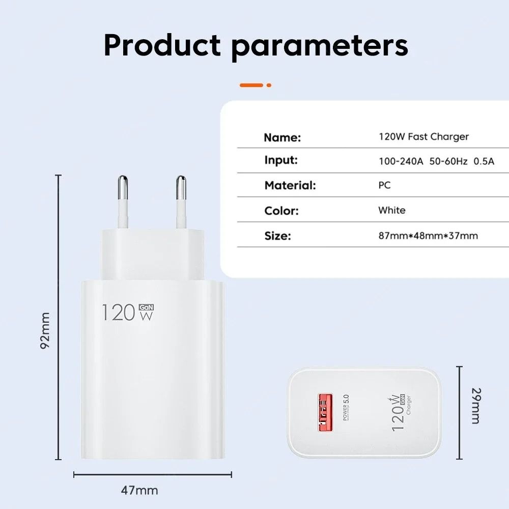 120W GaN High-Fidelity USB Super Fast Charging and Power Adapter Hub