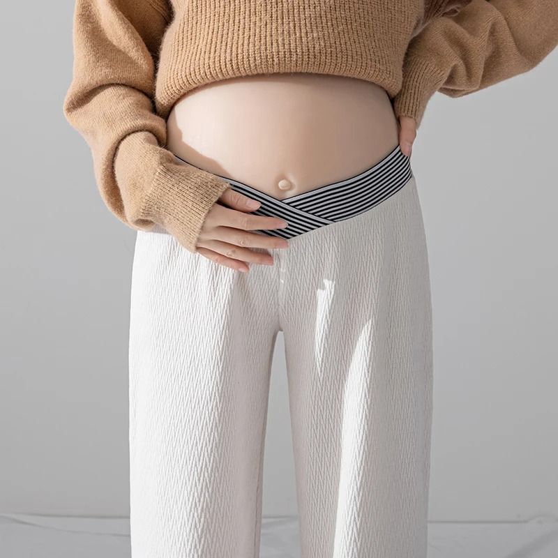 Low Waist Relaxed Wide Leg Maternity Trousers