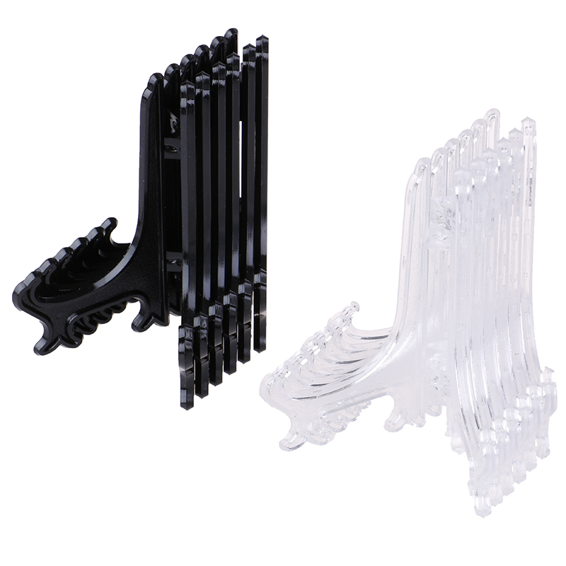Portable Display Stand, Clear Plastic Easels Plate Holders, Picture Frames, Photo Book Pedestal Holder