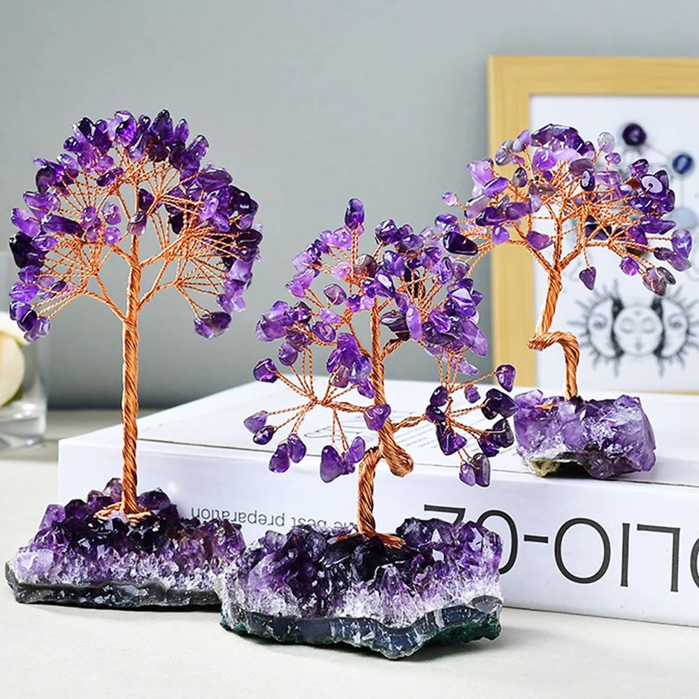 Amethyst Crystal Tree of Life Desk Decor