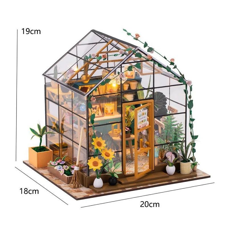 Mini Doll House Kit DIY Flower House