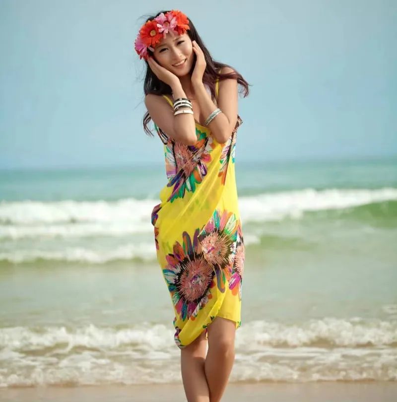 Womens Chiffon Beach Cover Up Halter Bikini Wrap Lightweight Swim Dress