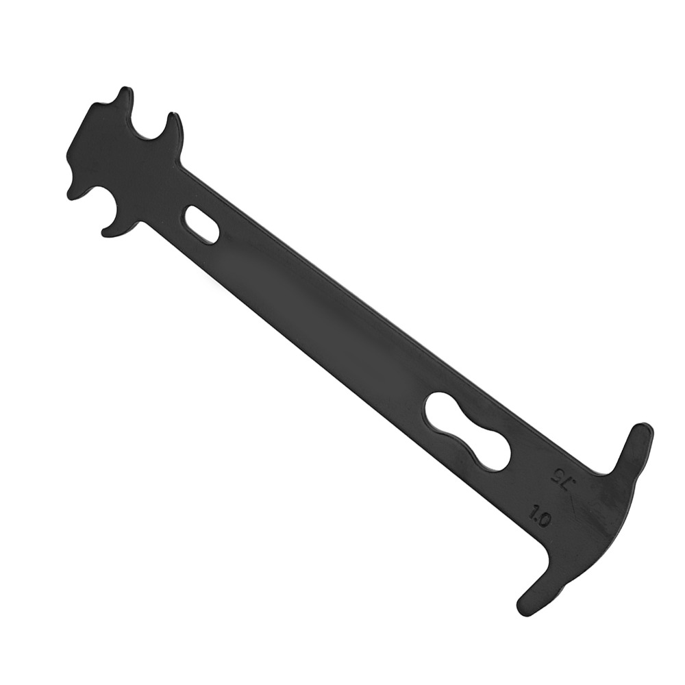 Lightweight Carbon Steel Bike Chain Wear Checker, Black Indicator Tool, Easy-to-Use Chain Wear Ruler