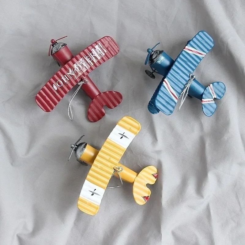 Vintage Airplane Decor Metal Aircraft Model – Retro Desk & Car Ornament