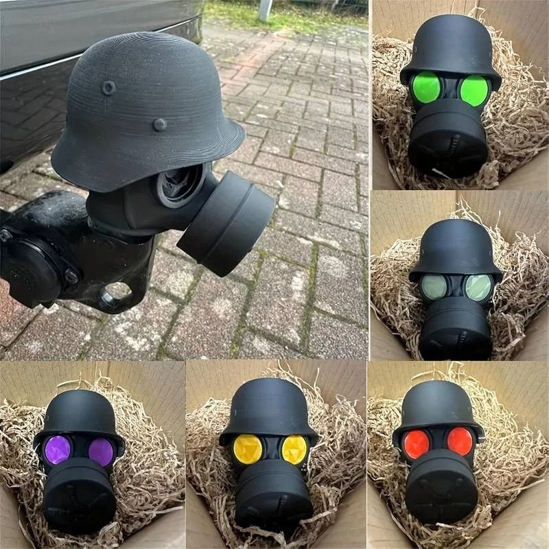 Universal Heavy-Duty Steel Helmet Trailer Hitch Cover