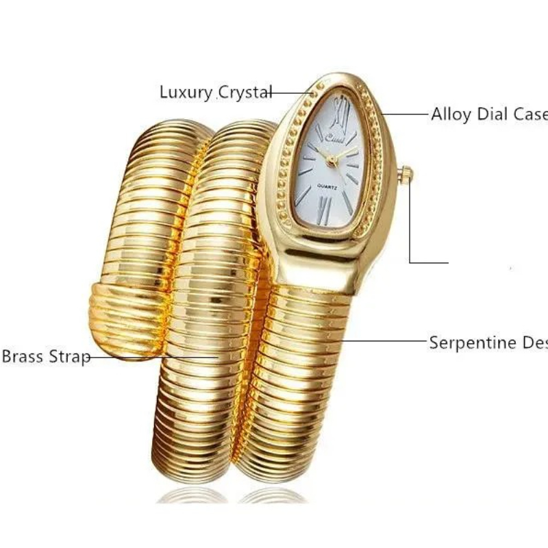 Gold Ladies Wristwatch, Luxury Stainless Steel Quartz Watch Bracelet, High-Quality Fashion Watch