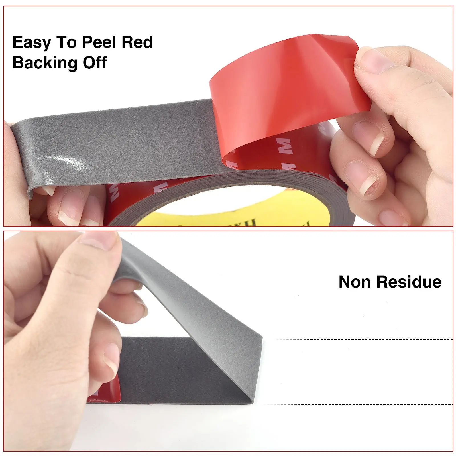 Strong Double Sided Adhesive Tape High Viscosity Automotive Mounting Tape, High Temp Resistant Acrylic Foam Sticky Strip