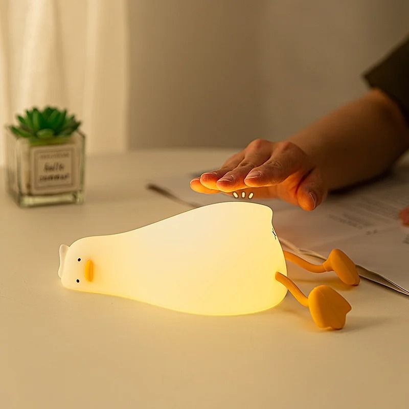 Rechargeable Duck Night Light Silicone LED Lamp for Kids Bedroom