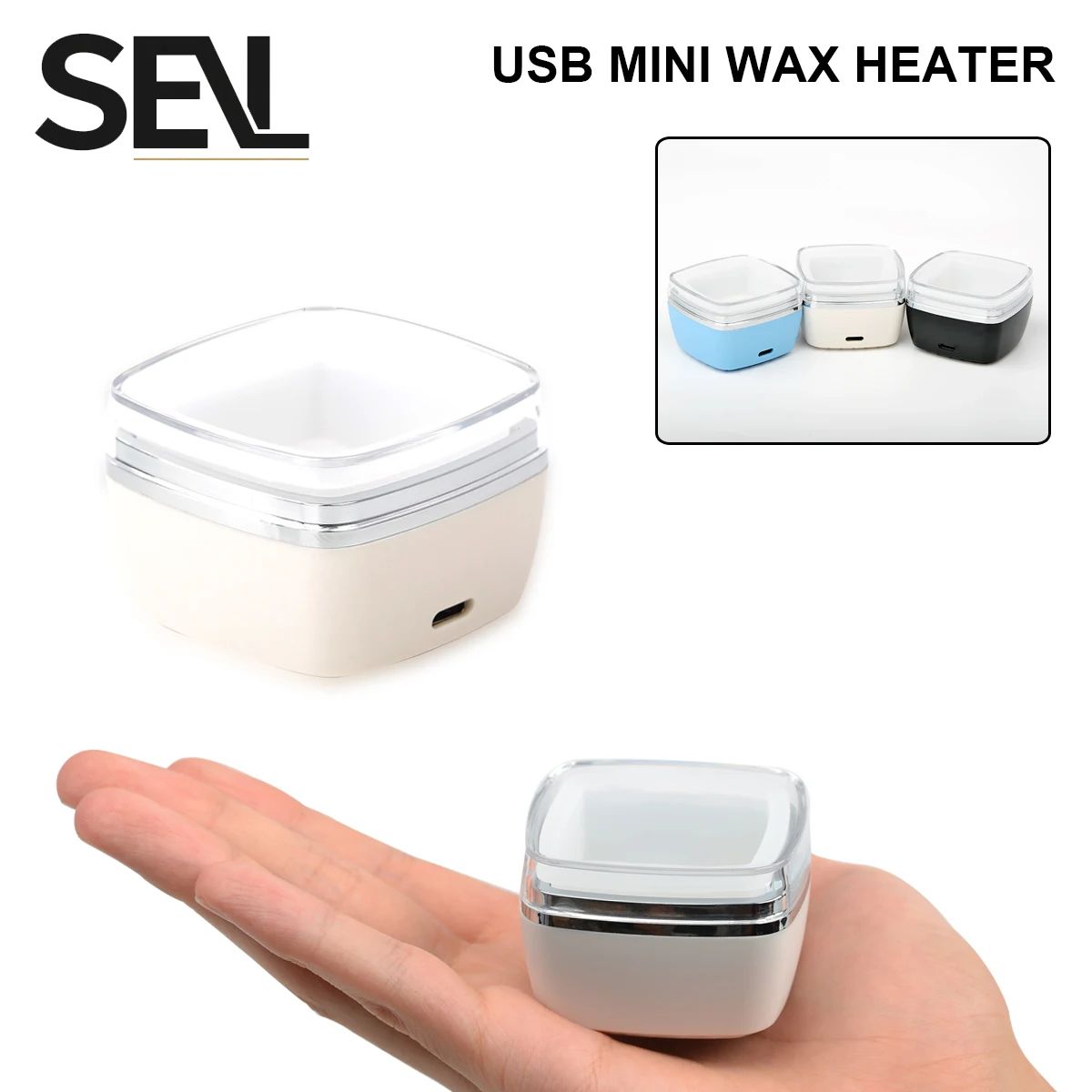 USB Wax Heater Machine Facial Nose Hair Removal Waxing Kit