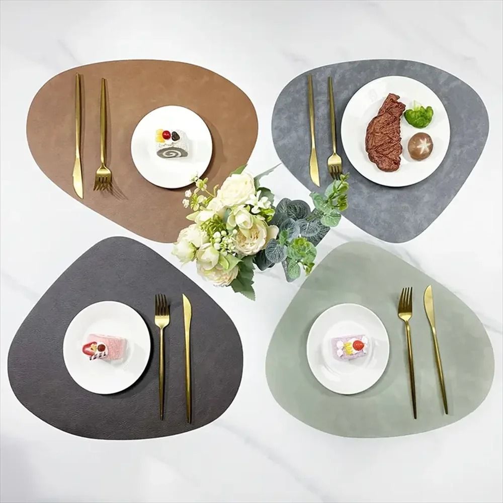 Premium PU Leather Placemats & Coffee Coasters – Waterproof & Heat-Resistant Table Mats