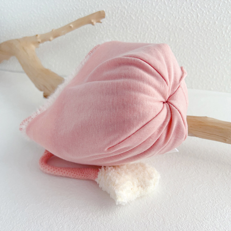 Warm Ear Protection Hat Velvet Lining Kids, Children Woolen Knit Hats, Cute Animal Baby Earmuffs Cap Winter