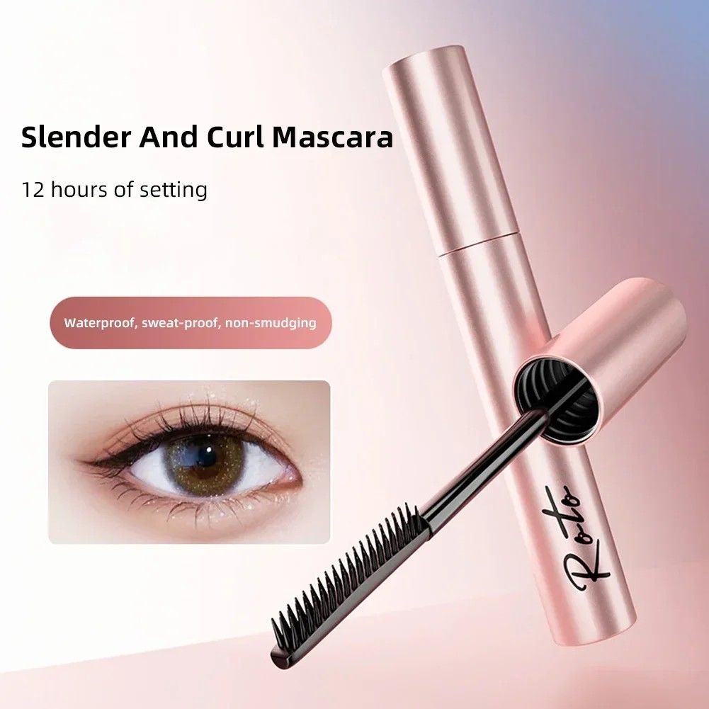 Black Mascara Waterproof Lengthening Silky Eyelashes Volume Eye Makeup Cosmetics