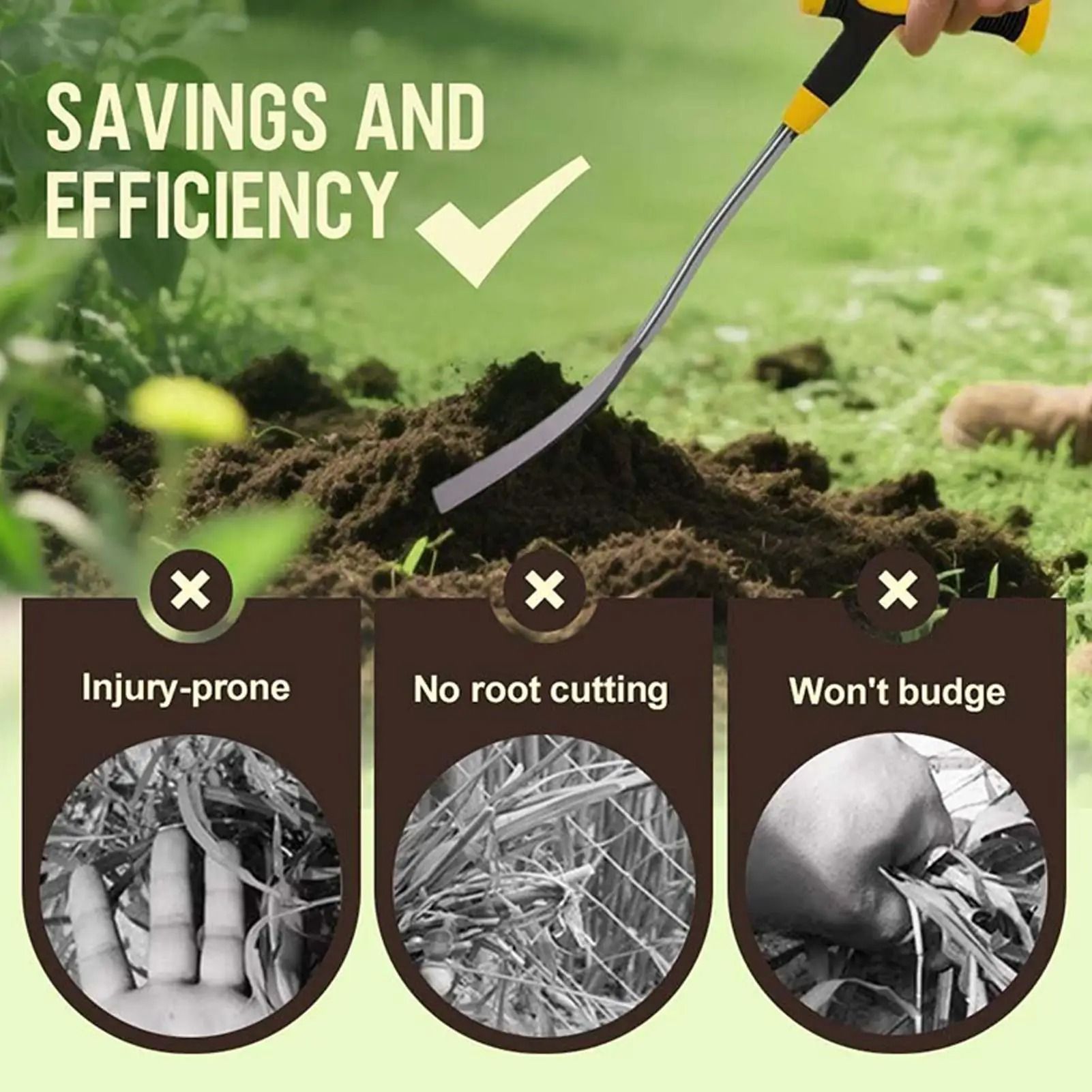 Manual Grass Puller Tool with Handle