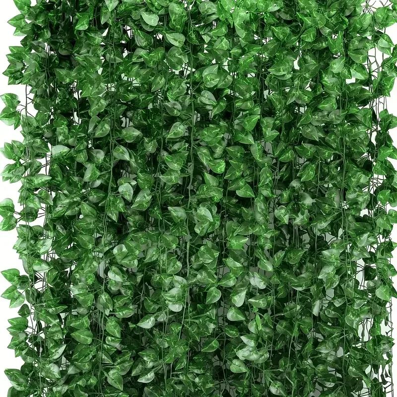 Artificial Ivy Vine Garland – Realistic Hanging Green Leaf Creeper for Home, Garden & Wedding Decor