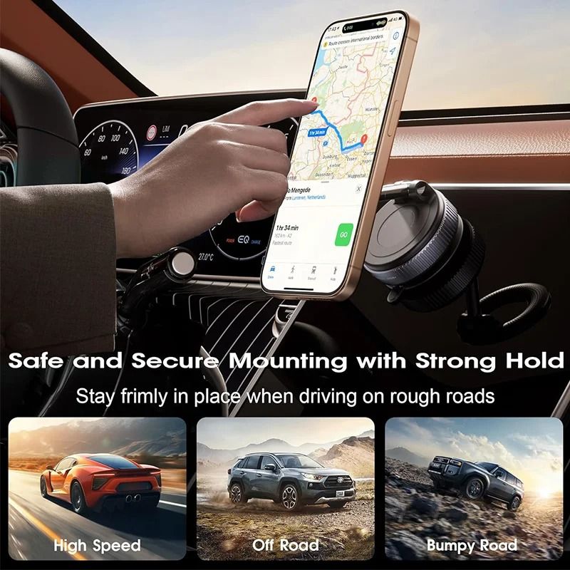 Car Mount Vacuum Magnetic Holder – Intelligent Strong Suction Stand