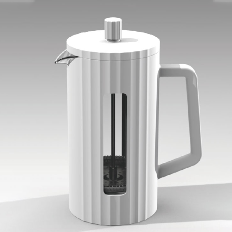 1000ML French Press Coffee Maker with Milk Frother, High Borosilicate Glass Brewer for Barista-Grade Coffee, Tea at Home