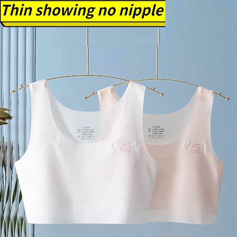 Bra For Teenager Girls, No Steel Ring, Girl Sports Tube Top, Solid Color Training Bra, New Student Development Period