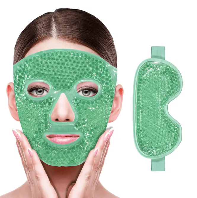 CoolEase Gel Cooling Face and Eye Mask Hot Cold Compress Pack