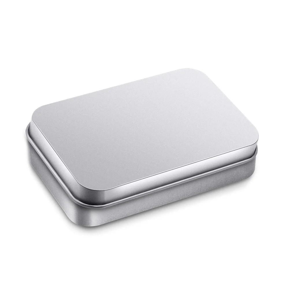 Compact Metal Storage Tin Portable Mini Container Box with Lid for Travel & Home
