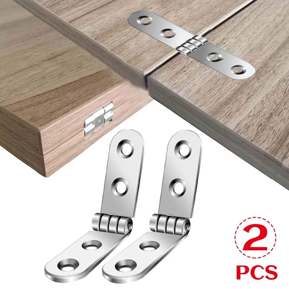 Foldable Hinges for Sewing Machine Cabinet Rounded Corner Buffer Hinge Furniture Hardware Set