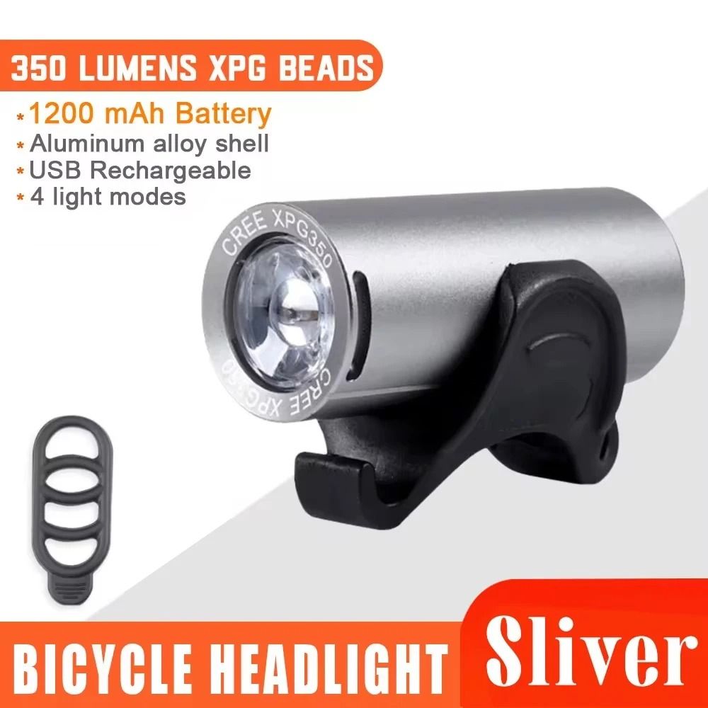 USB Rechargeable Mini Bicycle Front Light Waterproof LED Headlight
