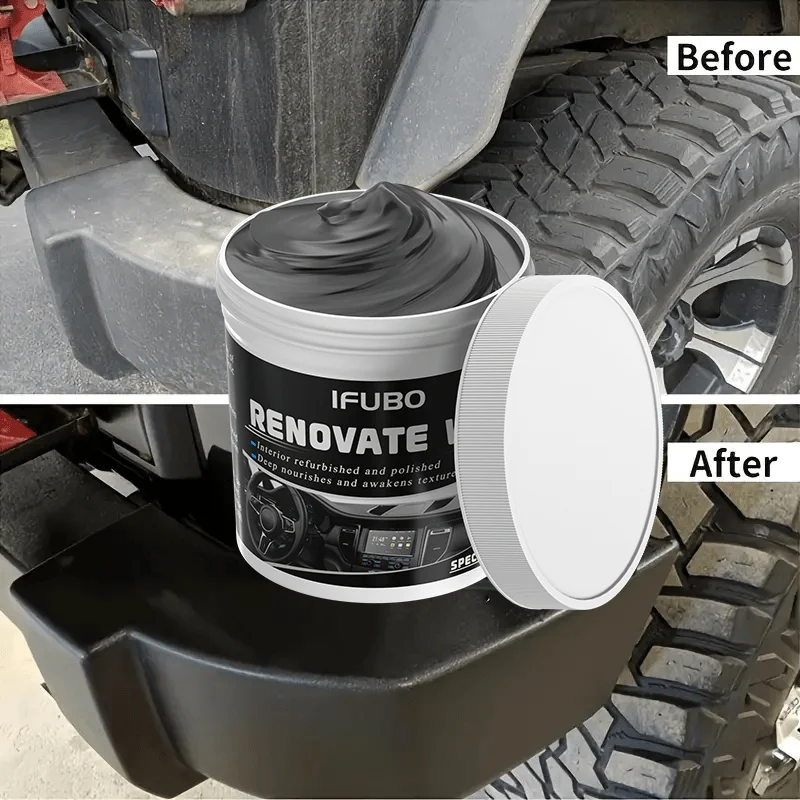 Car Interior Renovation Wax, Multi-Purpose Plastic Parts Repair Agent, Tire Protection & Whitening Solution