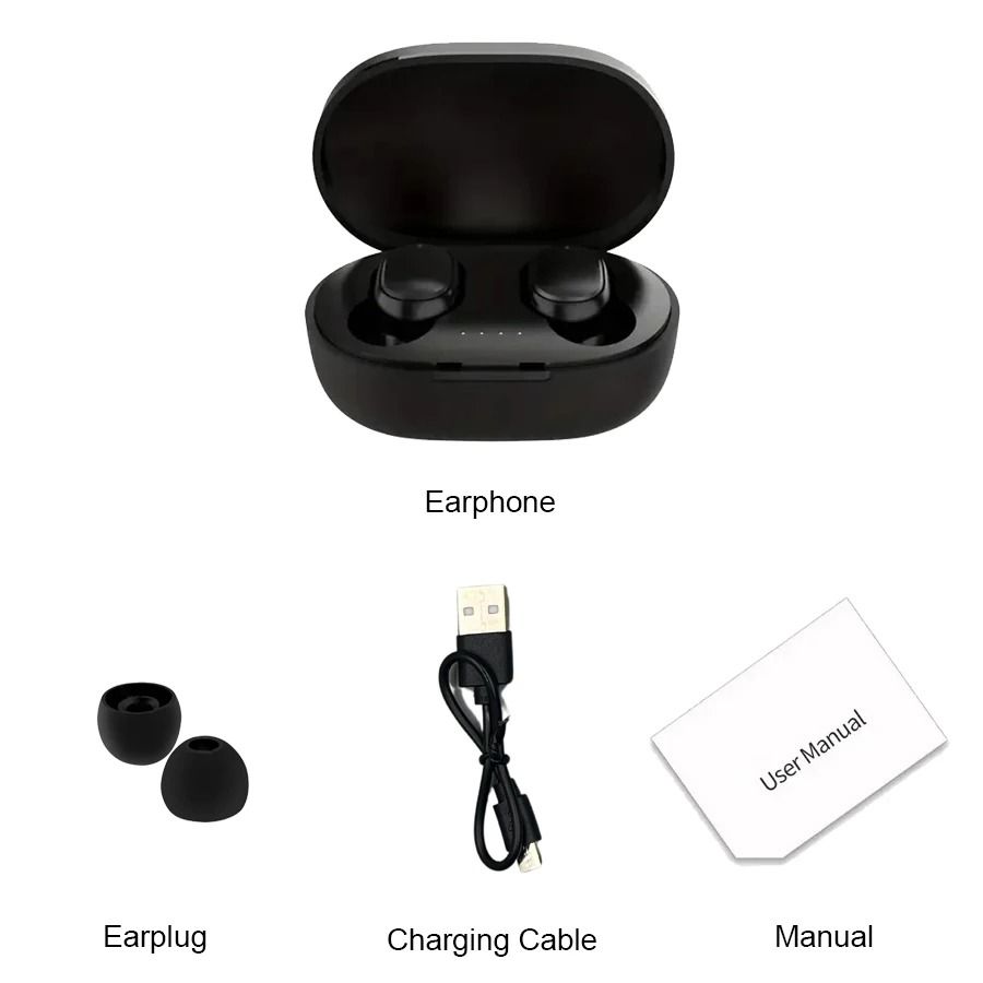 Wireless Bluetooth Earbuds with Noise Cancelling and Charging Case