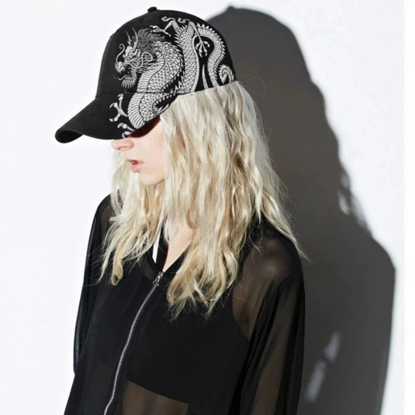 Chinese Dragon Baseball Cap – Adjustable Dragon Snapback Hat with Sun Protection