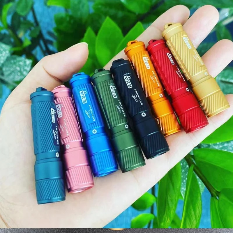 SKILHUNT E3A 100 Lumens AAA Keychain LED Flashlight: Mini Pocket Torch for Outdoor Camping, Hiking, Fishing