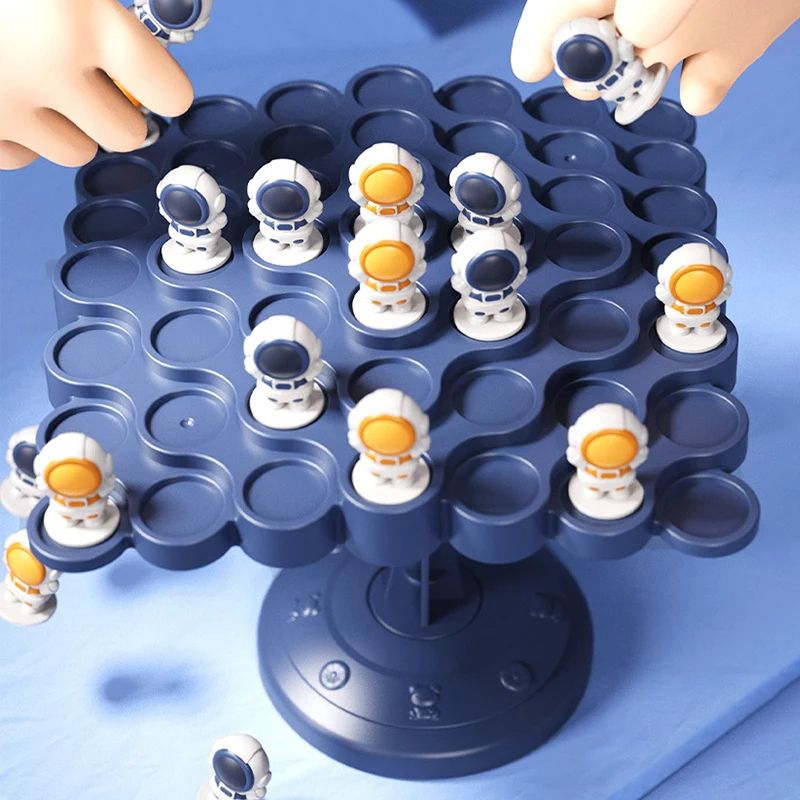 Kids Balance Tree Board Game Astronaut Frog Balance Board for Tabletop Party Fun Parent-Child Interactive Building Block